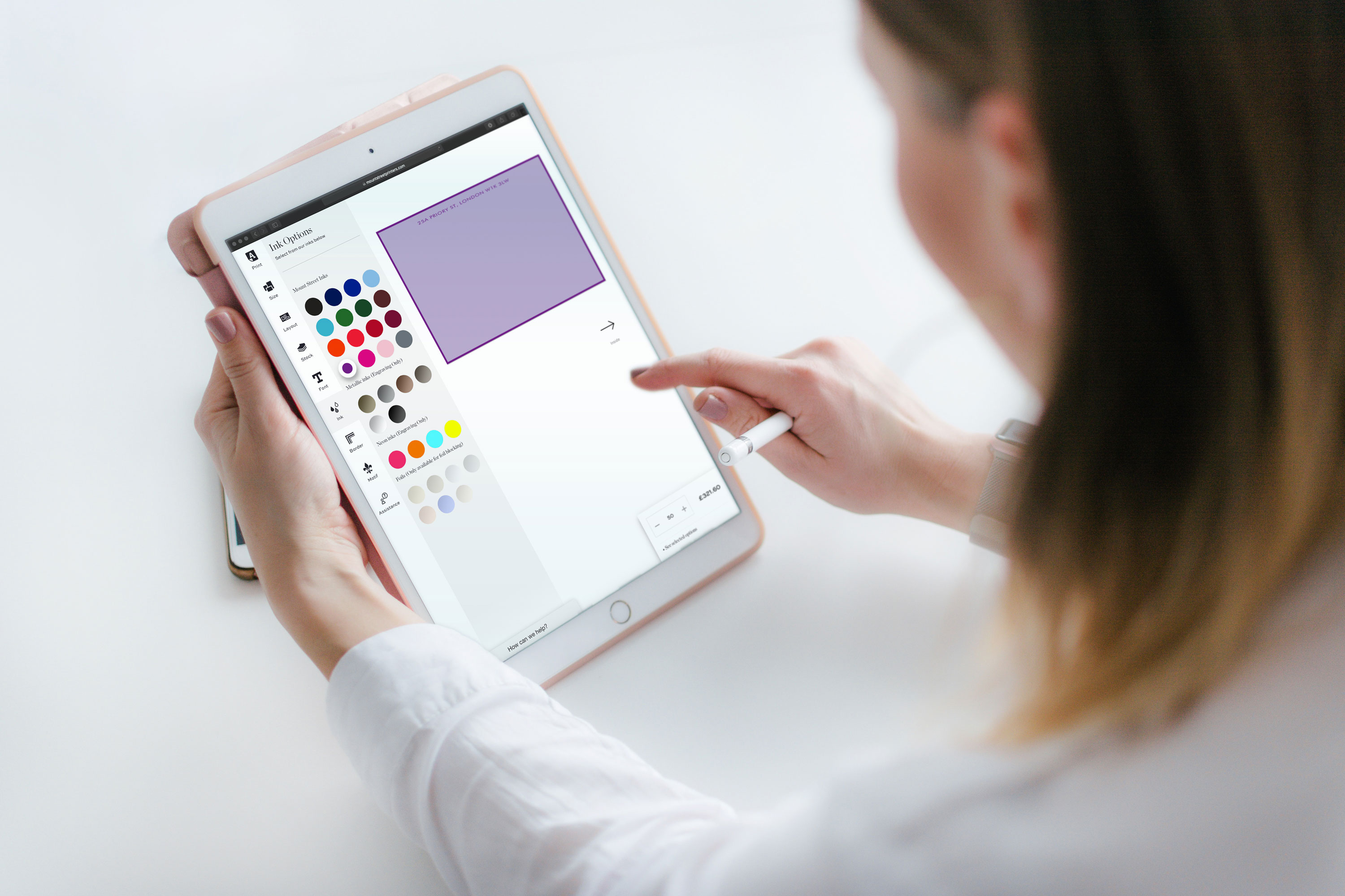 Mount Street Printers - Online Stationery Editor